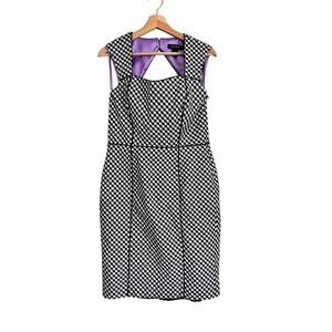 White House Black Market Gingham Sheath Dress Size 10